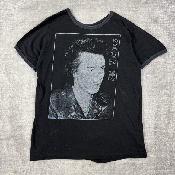 The Unbranded Brand Other - Sid Vicious Shirt Mens XL Black Vintage 80s Ringer Sex Pistols Punk Band‎ Grunge